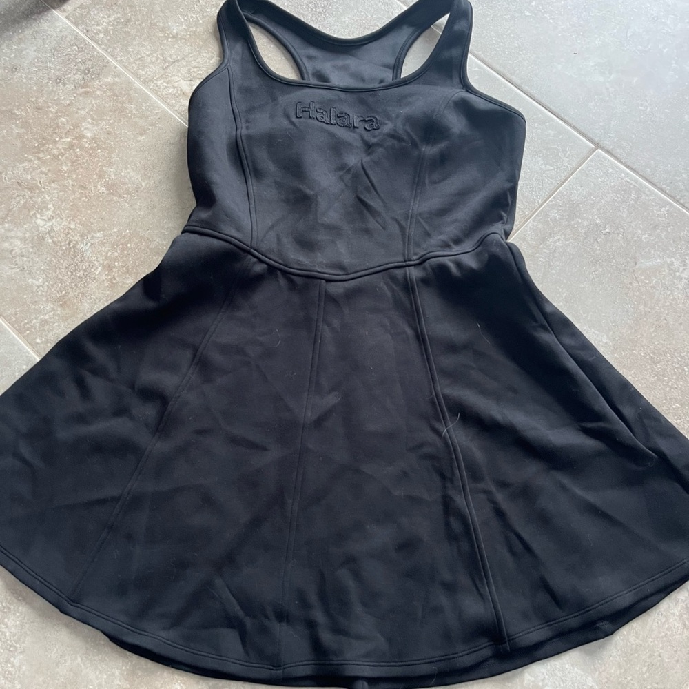 HALARA Black Racerback Fit & Flare Mini Dress